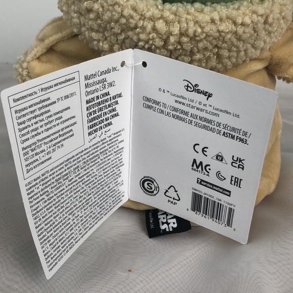 Star Wars Mattel Mandalorian The Child 8" Baby Yoda Grogu Plush Stuffed Animal - Picture 6 of 9